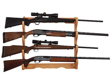 Rifle Display Rack Shotgun Shelf Realtree Extra Camo Hunter Trophy Room 4 Guns 